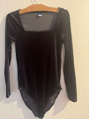 Old Navy Square-Neck Velvet Bodysuit